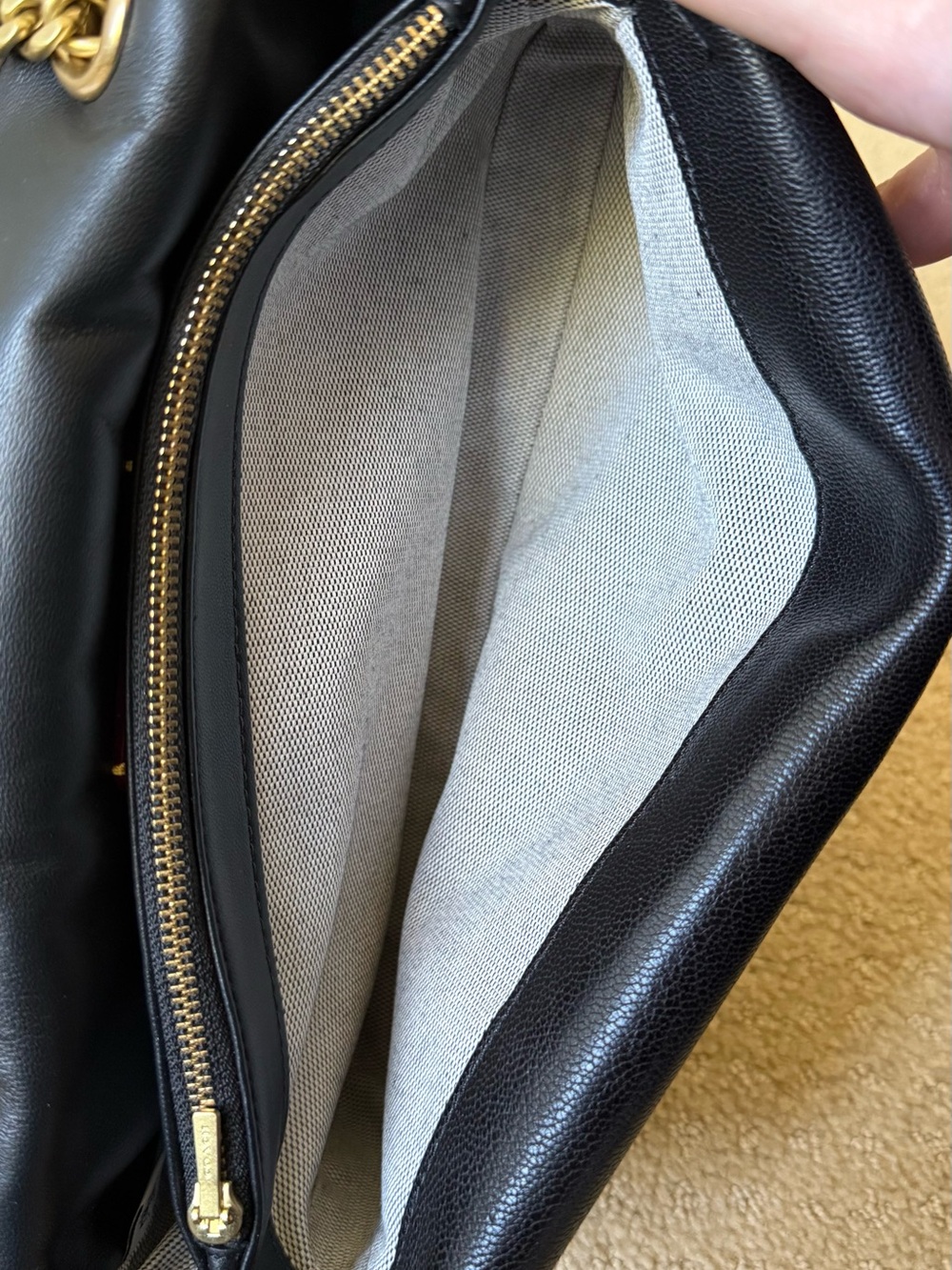 Coach Black Quilted Soft Tabby 26 in Black - Picture 8 of 12